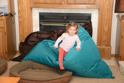 Greta in the bean bags2